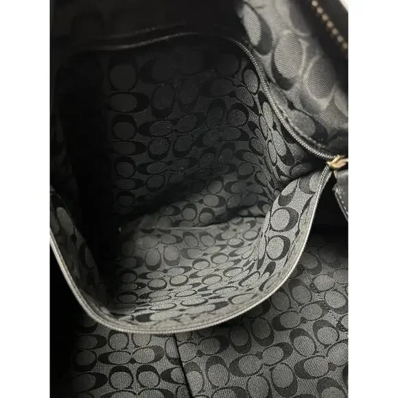 Coach 32282 Bleeker Soft Port Duffle Feed Bag Black Original Hangtag - Picture 7 of 10